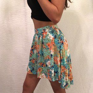 High-Low Flowered Skirt || Size Small